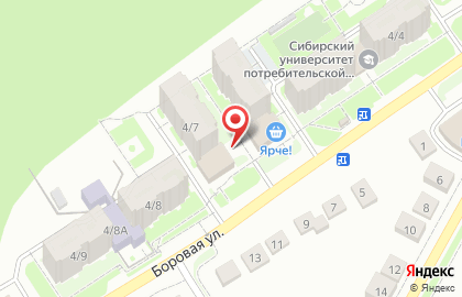 Киоск по продаже хлебобулочных изделий на Боровой улице на карте