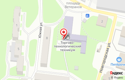 Новгородский торгово-технологический техникум на Новгородской улице на карте