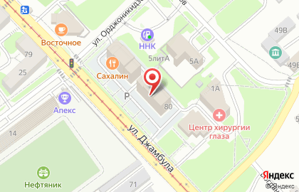 Компания по строительству бань-бочек ДомДВ на улице Джамбула на карте