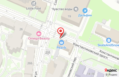 Универсам РеалЪ на метро Крестовский остров на карте