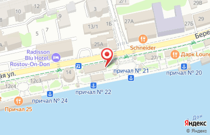Ресторан быстрого обслуживания Макдоналдс на Береговой улице на карте