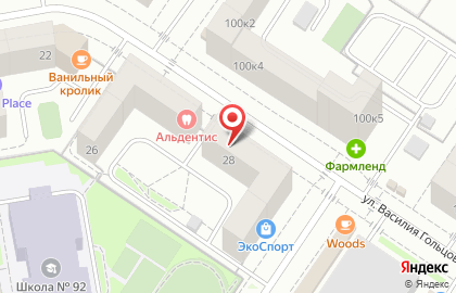 Магазин ХозМаг на улице Василия Гольцова на карте