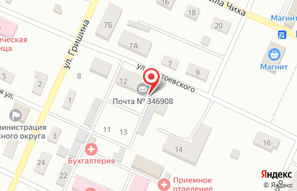 Пансионат Почта России на улице Достоевского на карте