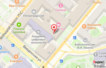 Двери СПб на Большой Пушкарской улице на карте