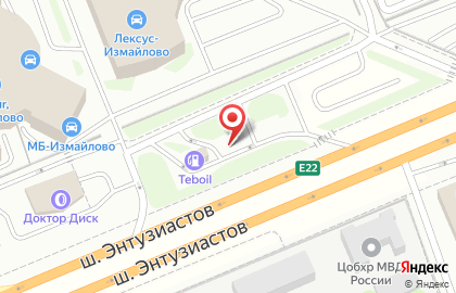 АЗС БТК на шоссе Энтузиастов на карте
