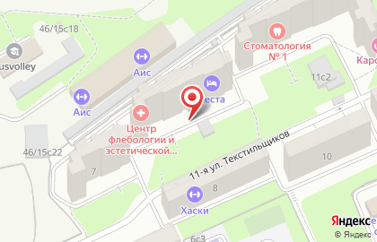 Юго-восточного АО на 11-й улице Текстильщиков на карте