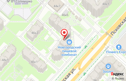 Мяскомъ на Псковской улице на карте