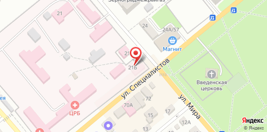 Диагностический центр МРТ+ на улице Мира в Зернограде на карте
