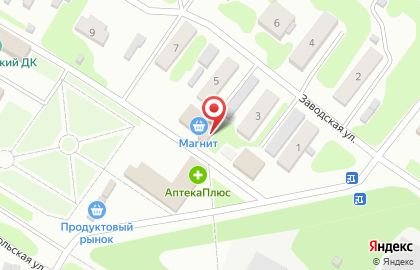 Супермаркет Магнит в Рязани на карте