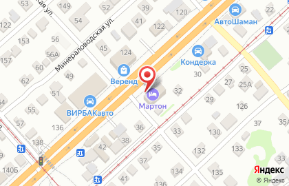 Отель Мартон в Волгограде на карте