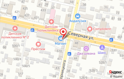 Супермаркет Магнит в Краснодаре на карте
