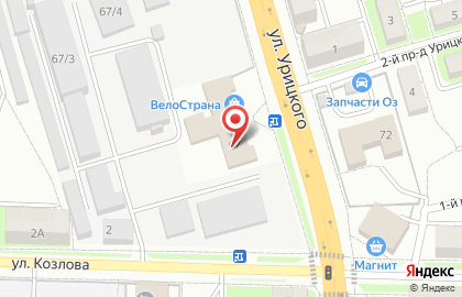 Бетонный завод Бетон 24/7 на улице Урицкого на карте