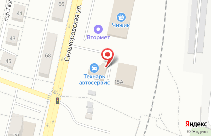 Автосервис ТЕХНАРЬ на Селькоровской улице на карте