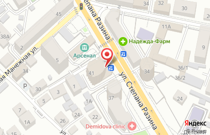 Супермаркет Надежда в Центральном районе на карте
