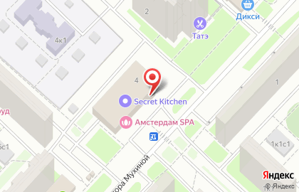 Универсам Fix Price на улице Скульптора Мухиной на карте