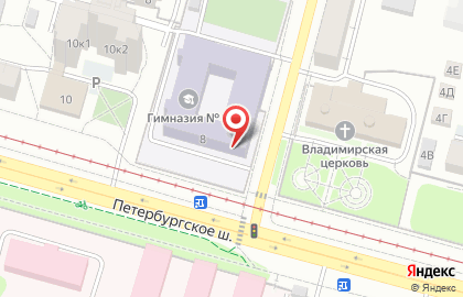 Гимназия №8 в Твери на карте
