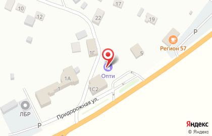 АЗС Опти на Придорожной улице на карте