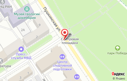 Север на Пушкинской улице на карте