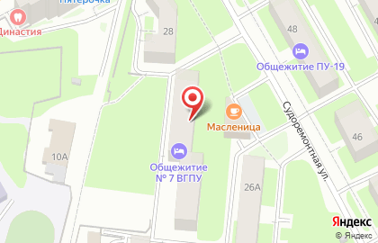 Общежитие, ВГПУ на карте