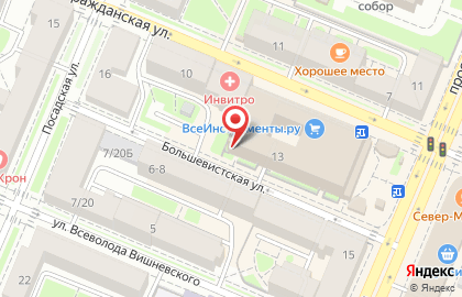 Люкс на Большевистской улице на карте
