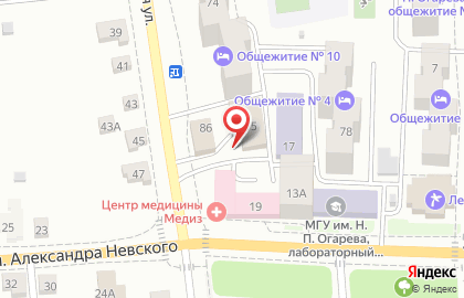 МЕДиЗ на улице А.Невского на карте