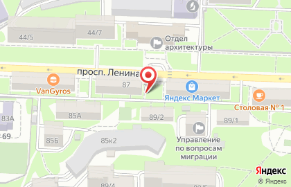 Прелюдия на проспекте Ленина на карте