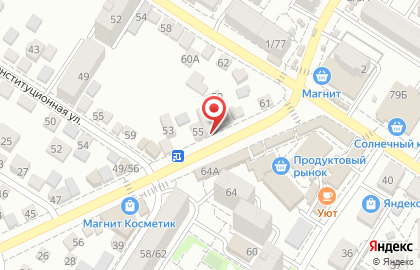 Магазин хлебобулочных изделий на улице Курчатова на карте