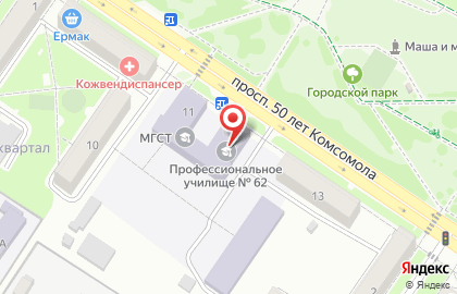 Междуреченский горностроительный техникум в Междуреченске на карте