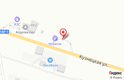 АЗС НОВАТЭК на Кузнецкой улице на карте