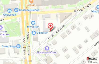 Интернет-гипермаркет шин, дисков и автоаксессуаров 33шины.рф на проспекте Ленина на карте