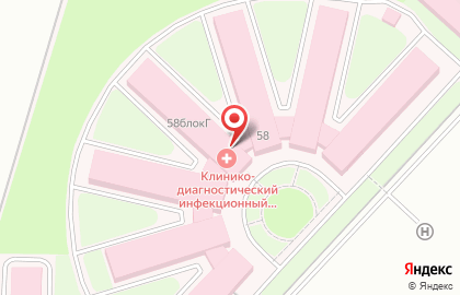 Клинико-диагностический инфекционный центр на карте