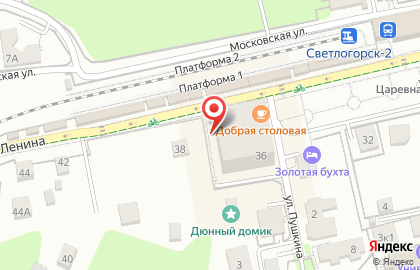 Добрая столовая на улице Ленина на карте