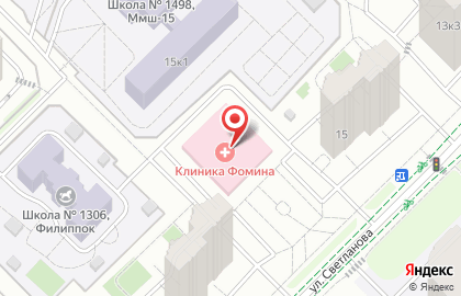 Клиника Фомина в Москве на карте