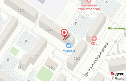 Мини-маркет Марина на улице Николая Семёнова на карте