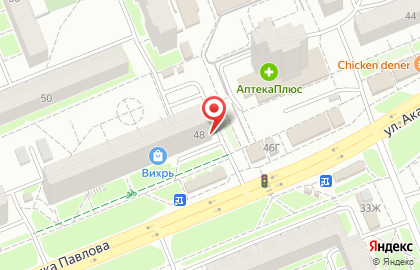 Киоск по продаже печатной продукции на улице Академика Павлова на карте