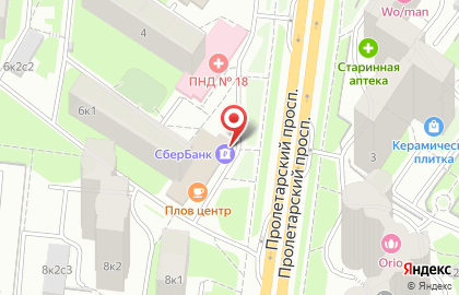 Служба курьерской доставки СберЛогистика на Пролетарском проспекте на карте