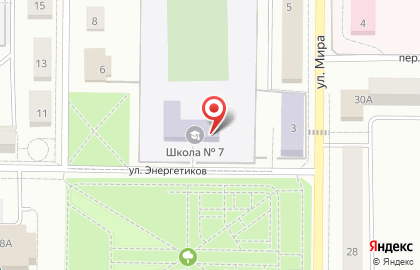 Специальная коррекционная общеобразовательная школа №7 на улице Энергетиков на карте