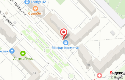 Магазин косметики и бытовой химии Магнит Косметик на улице Патриотов на карте