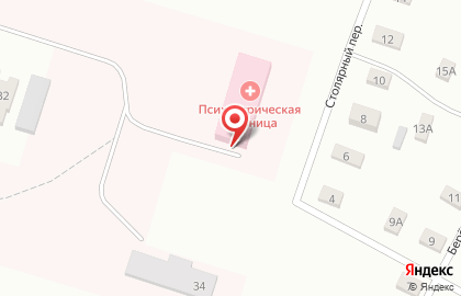 Ярославская областная психиатрическая больница в Столярном переулке на карте
