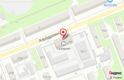 Строительно-сервисная компания Газпром Газораспределение Курск на Аэродромной улице на карте