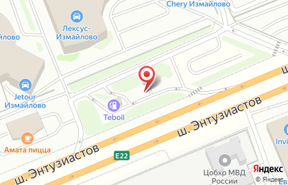 Автосервис Shell на шоссе Энтузиастов на карте