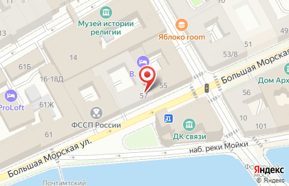 Нордеа банк на Большой Морской улице на карте
