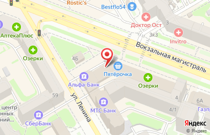Супермаркет Ярче! на Площади Гарина-Михайловского на карте