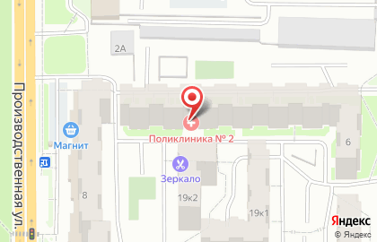 Поликлиника №2 в Кирове на карте