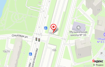 Автостоянка на ул. Маршала Новикова, 16а на карте