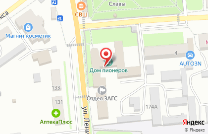 1C на улице Ленина на карте