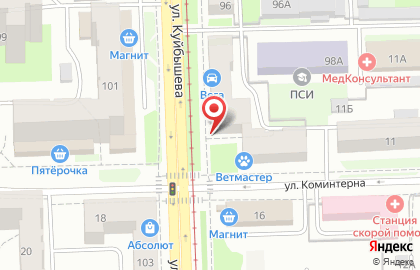 Салон красоты Inside в Свердловском районе на карте