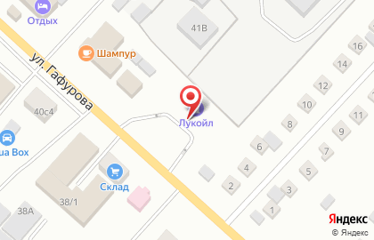 Лукойл-Уралнефтепродукт на улице Гафурова на карте