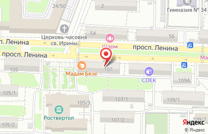 Продовольственный магазин Агрокомплекс на проспекте Ленина, 107 на карте