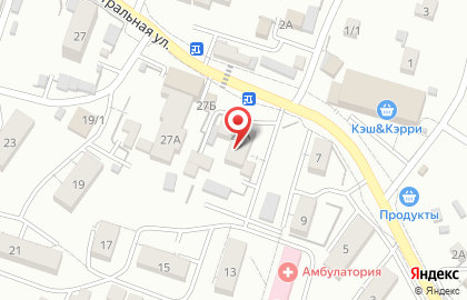 Супермаркет товаров для дома Парус на Центральной улице на карте